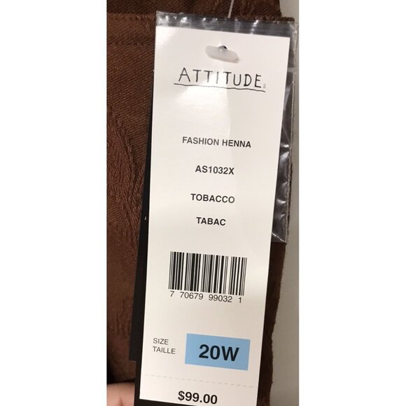 $99 Retail! NWT ATTITUDE AS1032X Business Casual Stretch Pants 20W Fashion Henna - Picture 3 of 9